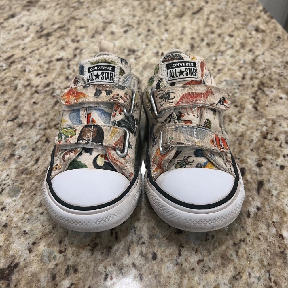 Converse Chuck Taylor All Star Toddler 9 Animal Print Hook Loop Sneakers 768463F